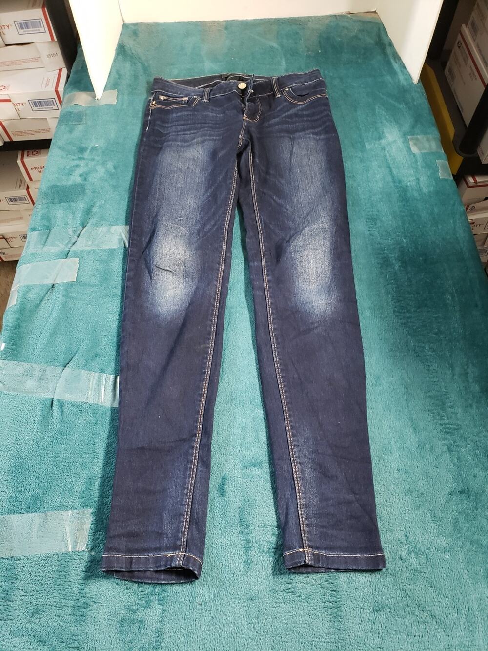 White House Black Market Jeans Size 00 Womens Blue Ladies Mid Rise Skinny